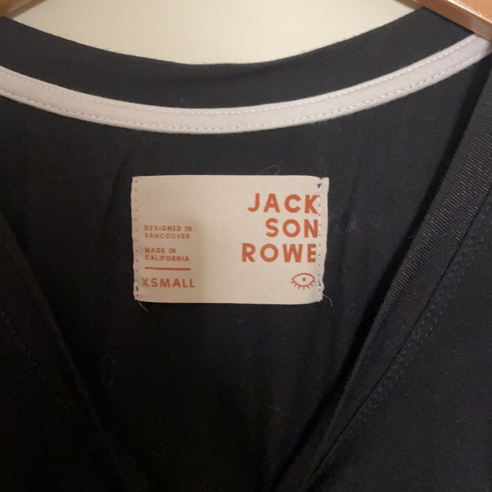 Sleeveless Jackson Rowe tank in black in x-small